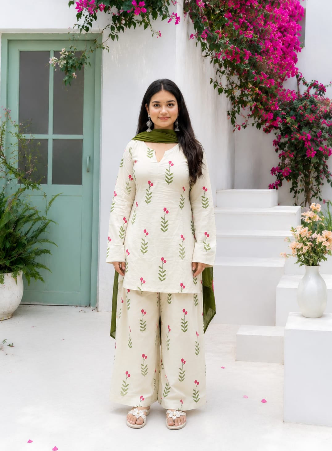 Jaipur Grace Floral Kurta Set