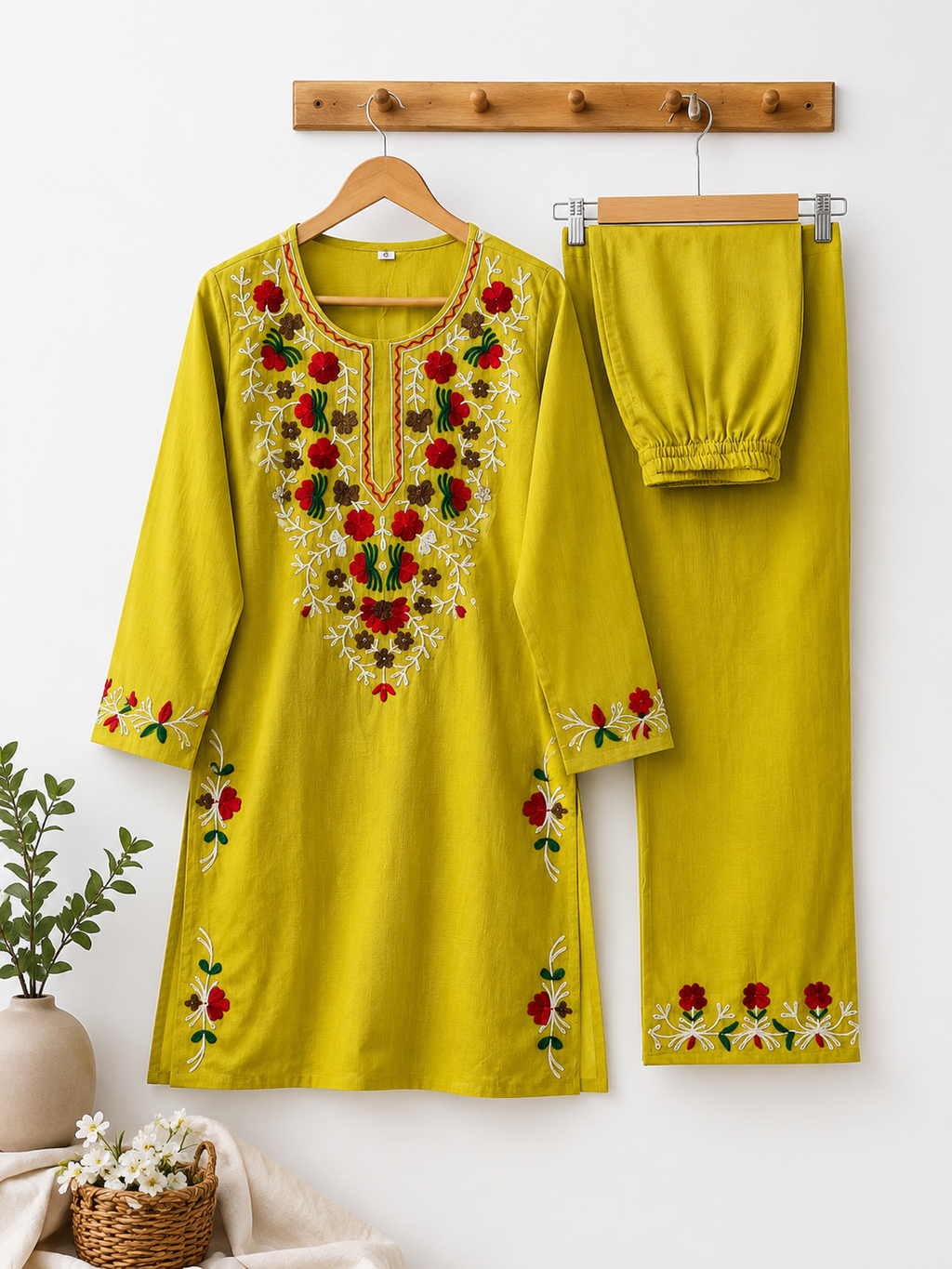 KB Ethnic Women's Yellow Floral Printed Cotton Kurta with Pant Set
Mustard Yellow Floral Printed Straight Kurta & Trousers Set
Women's Jaipuri Floral Print Pleated Neck Kurta Set - Yellow
Elegant Yellow Floral Cotton Co-ord Set for Women