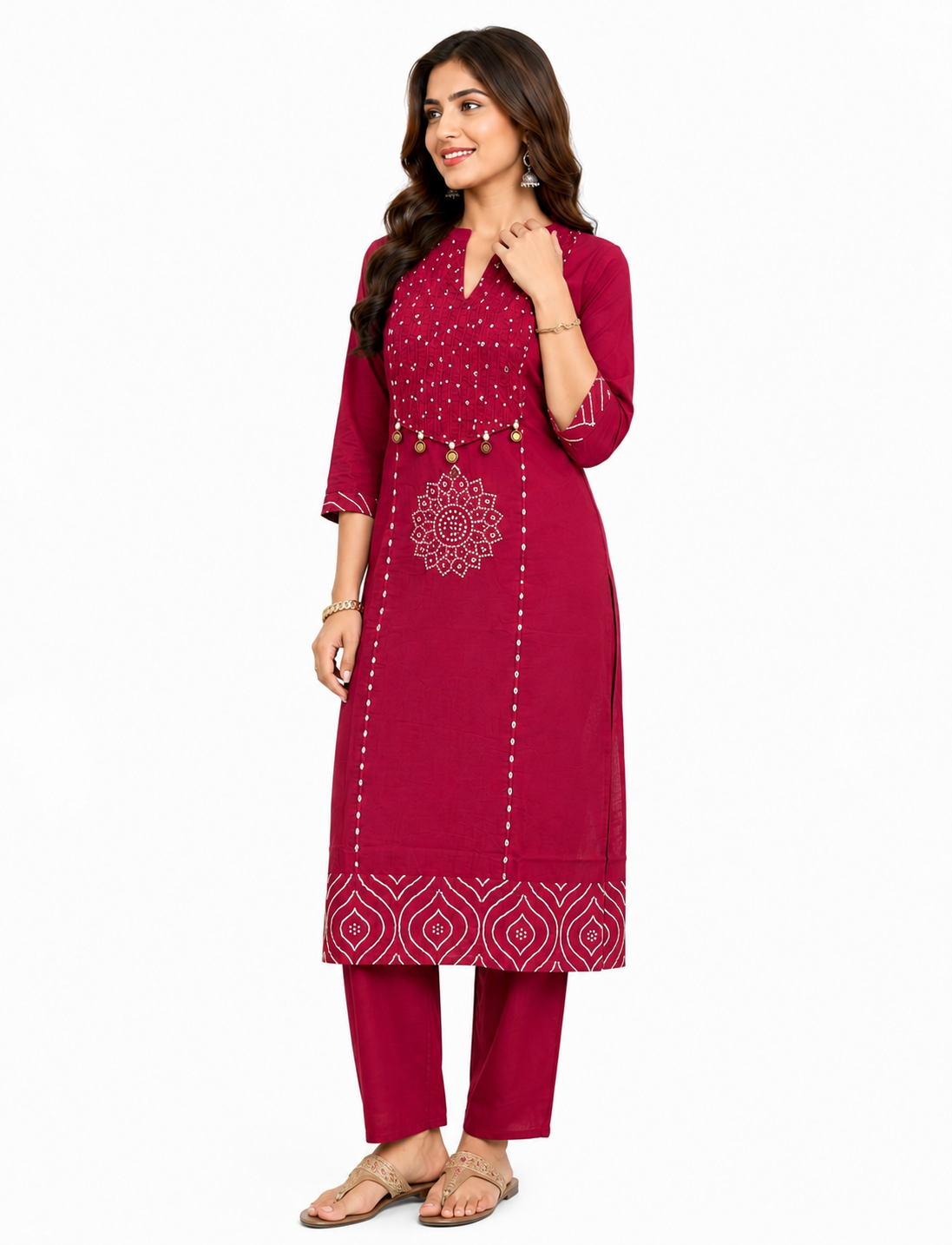 Women's Solid Black Cotton Straight Kurta with Trousers | Pintuck Work Ethnic Set Elegant Black Pintuck Straight Kurta Set for Women - Office & Casual Wear