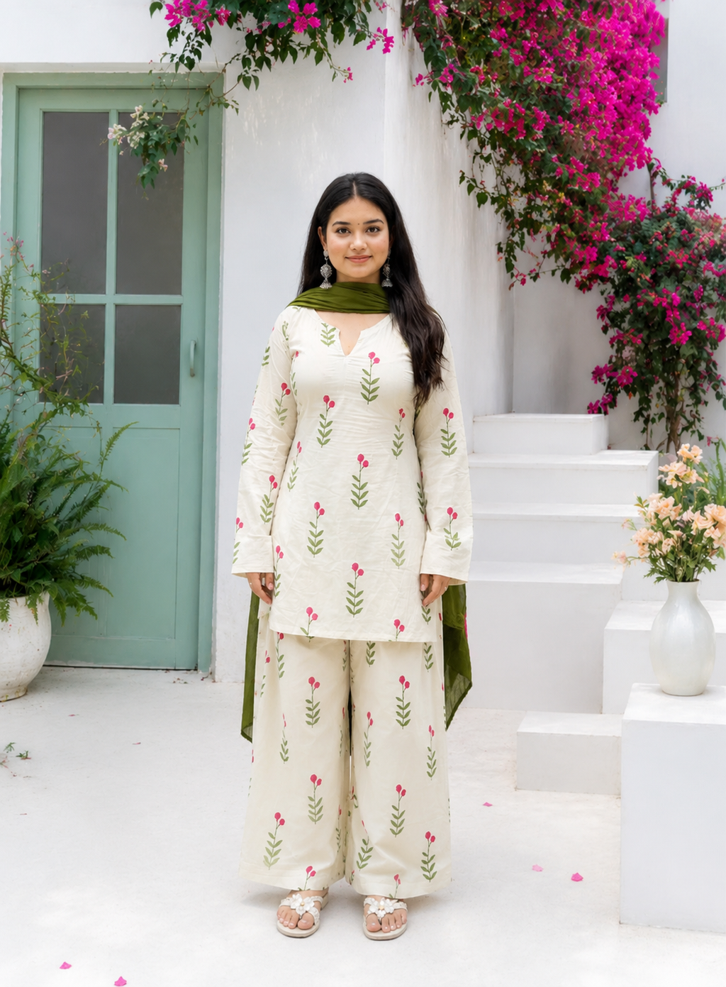 Jaipur Grace Floral Kurta Set
