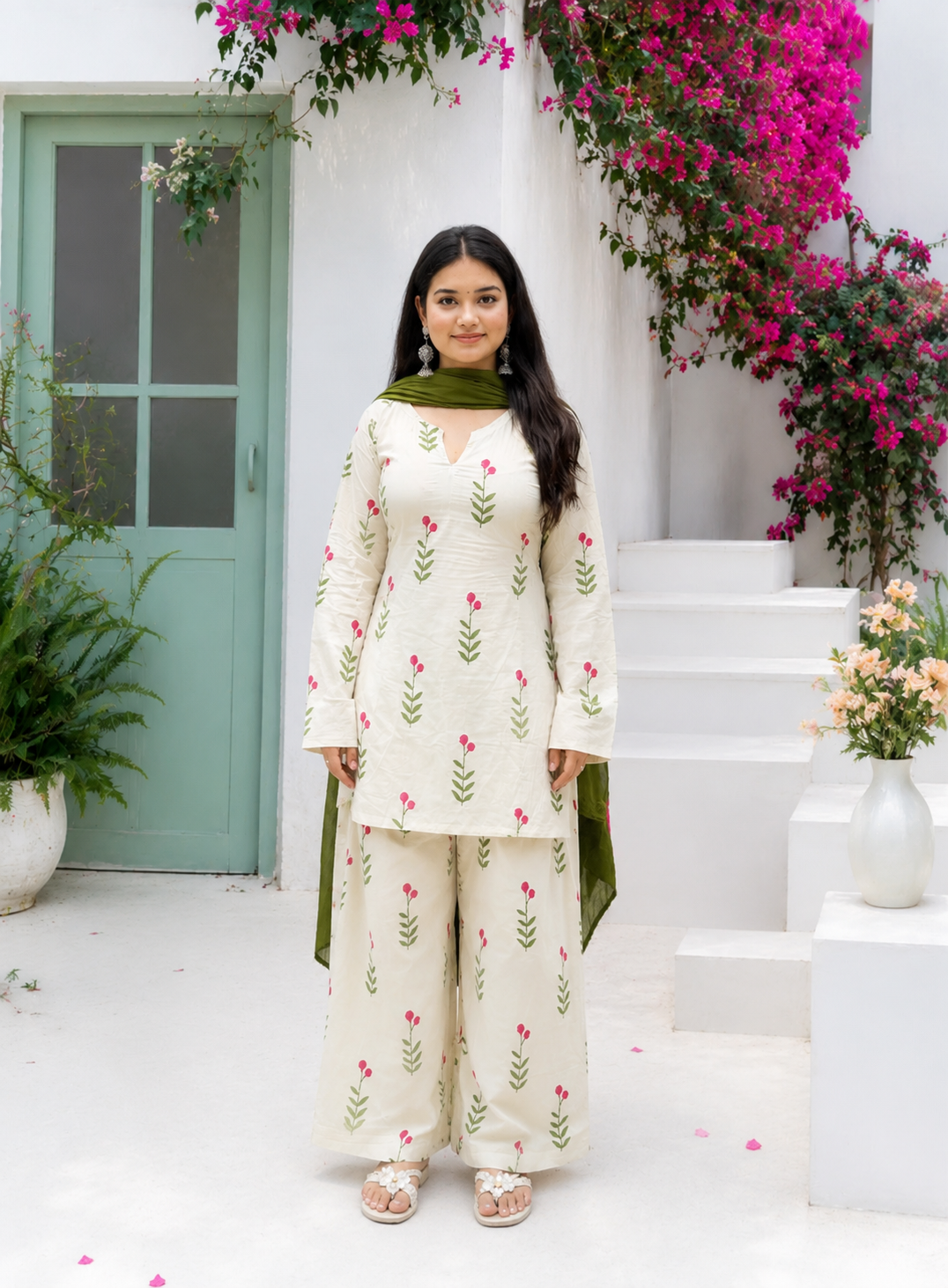 Jaipur Grace Floral Kurta Set