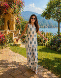 IVORY BLUE BUTA FARSHI SET