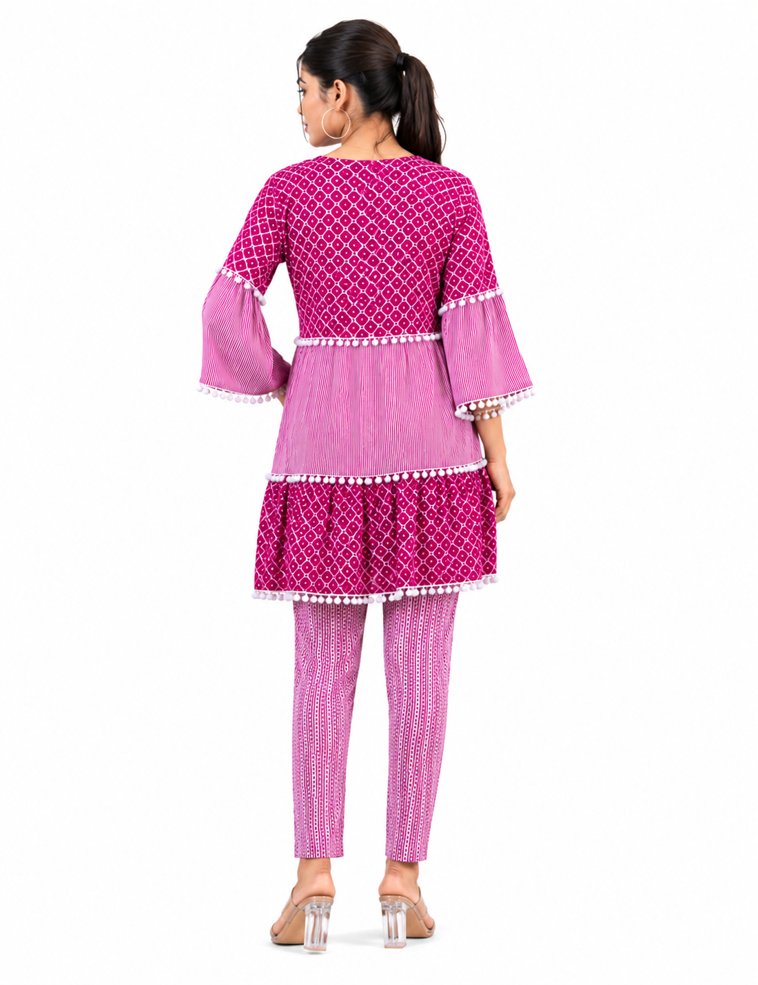KB Ethnic Women's Floral Printed Anarkali Kurta - Yellow