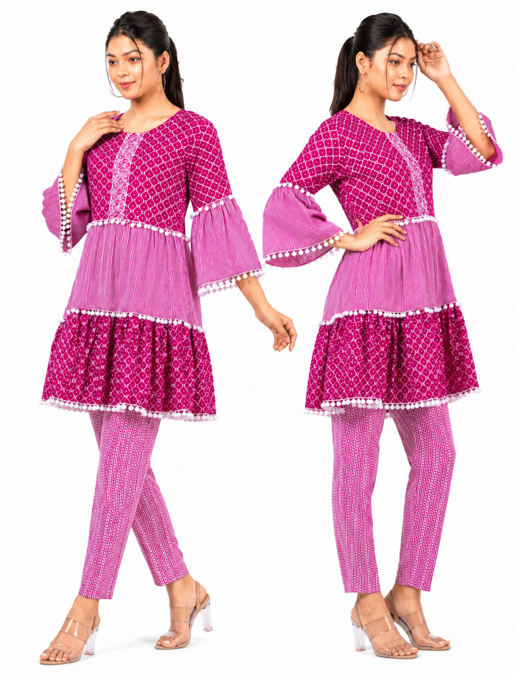 KB Ethnic Women's Floral Printed Anarkali Kurta - Yellow