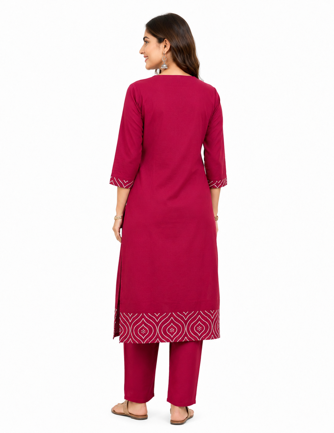 Women's Solid Black Cotton Straight Kurta with Trousers | Pintuck Work Ethnic Set Elegant Black Pintuck Straight Kurta Set for Women - Office & Casual Wear
