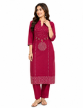 Women's Solid Black Cotton Straight Kurta with Trousers | Pintuck Work Ethnic Set Elegant Black Pintuck Straight Kurta Set for Women - Office & Casual Wear